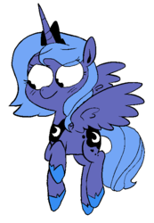 Size: 472x684 | Tagged: safe, artist:pinkiespresent, princess luna, alicorn, pony, g4, crown, cute, eye clipping through hair, female, hoof shoes, jewelry, lunabetes, regalia, s1 luna, simple background, solo, white background