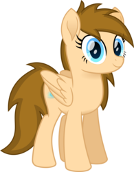 Size: 1514x1945 | Tagged: safe, artist:itspeahead, oc, oc only, oc:stellar winds, pegasus, pony, g4, blue eyes, female, folded wings, looking at you, mare, movie accurate, simple background, smiling, solo, standing, transparent background, vector, wings