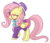 Size: 6000x5107 | Tagged: safe, artist:n0kkun, fluttershy, pony, g4, alternate hairstyle, cute, female, hipstershy, shyabetes, simple background, solo, transparent background, vector