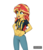Size: 953x1111 | Tagged: safe, artist:anon_bardos, sunset shimmer, equestria girls, g4, rainbow rocks, argentina, belly button, clothes, female, football, leggings, midriff, rosario central, solo, sports