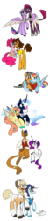 Size: 844x3703 | Tagged: safe, artist:summer-cascades, applejack, capper dapperpaws, cheese sandwich, fizzlepop berrytwist, fluttershy, pinkie pie, princess luna, quibble pants, rainbow dash, rarity, soarin', tempest shadow, twilight sparkle, abyssinian, alicorn, butterfly, cat, earth pony, pegasus, pony, unicorn, anthro, g4, my little pony: the movie, anthro with ponies, armor, capperity, clothes, eye scar, female, glasses, height difference, jewelry, lesbian, male, mane six, reading, regalia, scar, scared, ship:cheesepie, ship:lunashy, ship:quibbledash, ship:soarinjack, ship:tempestlight, shipping, shirt, simple background, straight, transparent background, twilight sparkle (alicorn)