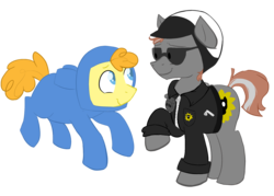 Size: 2371x1695 | Tagged: safe, artist:voraire, pony, benny, gay, good cop bad cop, lego, male, ponified, shipping, simple background, the lego movie, transparent background