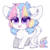 Size: 2000x2000 | Tagged: safe, artist:etoz, oc, oc only, oc:lorelei, pony, chibi, cute, female, fluffy, high res, horn, mare, rainbow hair, simple background, smiling, tongue out, transparent background