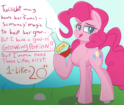 Size: 1943x1657 | Tagged: safe, artist:nignogs, pinkie pie, g4, 4chan, april fools, april fools 2019, colored, macro, potion, text