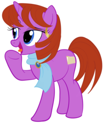 Size: 4309x5000 | Tagged: safe, artist:sixes&sevens, pony, unicorn, clothes, doctor who, donna noble, ear piercing, earring, female, jewelry, piercing, ponified, scarf, simple background, solo, transparent background