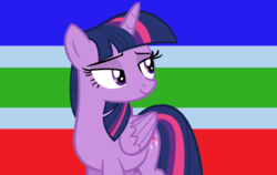 Size: 800x507 | Tagged: safe, artist:themexicanpunisher, twilight sparkle, alicorn, pony, g4, female, mare, op is a duck, op is trying to start shit, pride, pride flag, solo, straight pride flag, tradition, twilight sparkle (alicorn)