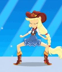 Size: 792x920 | Tagged: safe, edit, edited screencap, screencap, applejack, dance magic, equestria girls, equestria girls specials, g4, animated, cropped, cute, dancing, eyes closed, female, gif, jackabetes, silly human, solo, who's a silly human