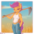 Size: 1200x1200 | Tagged: safe, artist:neko-me, scootaloo, pegasus, anthro, apple bloomers, g4, belly button, breasts, busty scootaloo, clothes, female, fingerless gloves, gloves, grin, hay stalk, hoe (tool), looking at you, midriff, older, pants, smiling, solo, straw in mouth, tank top