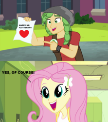 Size: 1280x1440 | Tagged: safe, artist:3d4d, fluttershy, sandalwood, all's fair in love & friendship games, equestria girls, g4, my little pony equestria girls, female, male, marriage proposal, sandalshy, shipping, shipping domino, straight