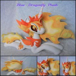 Size: 2200x2200 | Tagged: safe, artist:bluedragonflyplush, daybreaker, alicorn, pony, g4, female, folded wings, high res, horn, irl, mare, photo, plushie, prone, slit pupils, solo, wings