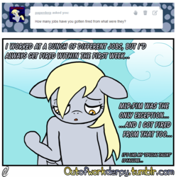 Size: 1280x1291 | Tagged: safe, artist:outofworkderpy, derpy hooves, pegasus, pony, comic:out of work derpy, g4, comic, female, floppy ears, mare, outofworkderpy, sad, solo, tumblr, tumblr comic