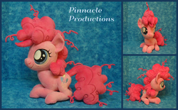 Size: 3236x2000 | Tagged: safe, artist:bluedragonflyplush, pinkie pie, earth pony, pony, g4, female, filly, filly pinkie pie, foal, high res, irl, photo, plushie, prone, sitting, solo, younger