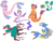 Size: 1280x960 | Tagged: safe, artist:agent-sketch-pad, gallus, ocellus, sandbar, silverstream, smolder, yona, dragon, jellyfish, sea dragon, seapony (g4), turtle, g4, clothes, cute, diaocelles, diastreamies, dorsal fin, eyes closed, female, fin, fin wings, fins, fish tail, floppy ears, flowing mane, flowing tail, gallabetes, gills, jellyfishified, jewelry, lionfish, male, necklace, no catchlights, profile, sandabetes, scales, seaponified, seapony gallus, seapony ocellus, seapony sandbar, seapony silverstream, see-through, simple background, smolderbetes, species swap, spread wings, stallion, student six, swimming, tail, white background, wings, yonadorable