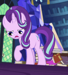 Size: 386x421 | Tagged: safe, screencap, starlight glimmer, pony, unicorn, equestria girls, equestria girls specials, g4, my little pony equestria girls: mirror magic, animated, book, digging, female, horses doing horse things, solo