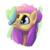 Size: 1500x1500 | Tagged: safe, artist:bel-assa, fluttershy, butterfly, pony, g4, bust, butterfly on nose, female, insect on nose, looking at something, mare, portrait, simple background, solo, three quarter view, transparent background