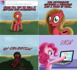 Size: 1780x1602 | Tagged: safe, artist:wourdeluck, pinkie pie, oc, oc:pun, pony, ask pun, g4, ask, fourth wall, hotblooded pinkie pie, no