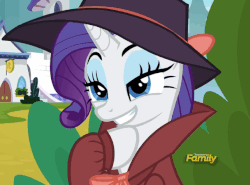 Size: 608x451 | Tagged: safe, edit, edited screencap, screencap, rarity, pony, unicorn, g4, sparkle's seven, animated, cropped, detective rarity, eyebrow wiggle, eyebrows, female, gif, lidded eyes, mare