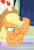Size: 298x437 | Tagged: safe, screencap, applejack, earth pony, pony, g4, sparkle's seven, animated, bucky mcgillicutty, cowboy hat, cute, female, fetish fuel, freckles, friendship throne, gif, hat, hoof rubbing, hooves, jackabetes, kicks mcgee, long mane, massage, out of context, ponytail, preparing, raised hoof, silly, smiling, throne, tongue out