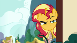 Size: 1920x1080 | Tagged: safe, screencap, sunset shimmer, equestria girls, g4, spring breakdown, eyebrows, female, solo