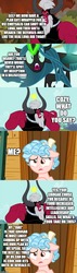 Size: 500x1759 | Tagged: safe, edit, edited screencap, editor:lord you know who, screencap, cozy glow, lord tirek, queen chrysalis, changeling, changeling queen, pegasus, pony, comic:the epilogue, g4, sparkle's seven, comic, fanfic art, female, filly, legion of doom, screencap comic