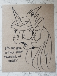 Size: 2789x3719 | Tagged: safe, artist:andy price, princess celestia, alicorn, pony, g4, andy you magnificent bastard, babscon, babscon 2019, brony, convention, female, high res, mare, marker drawing, solo, traditional art