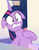 Size: 731x926 | Tagged: safe, screencap, twilight sparkle, alicorn, pony, g4, sparkle's seven, cropped, female, floppy ears, gasp, grimace, gritted teeth, heart attack, hoof on chest, mare, reaction image, shrunken pupils, solo, twilight sparkle (alicorn), wide eyes
