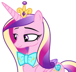 Size: 3760x3584 | Tagged: safe, artist:disneymarvel96, edit, vector edit, princess cadance, alicorn, pony, g4, bowtie, bowties are cool, content, female, happy, high res, lidded eyes, mare, solo, vector