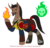 Size: 1588x1532 | Tagged: safe, artist:pyrus-leonidas, pony, unicorn, series:mortal kombat:defenders of equestria, beard, boots, clothes, crossover, curved horn, facial hair, fire, goatee, horn, male, mortal kombat, pants, ponified, raised hoof, shang tsung, shoes, signature, simple background, skull, solo, stallion, tail wrap, transparent background