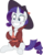 Size: 5369x6852 | Tagged: safe, artist:shootingstarsentry, rarity, pony, unicorn, g4, sparkle's seven, absurd resolution, clothes, cute, detective rarity, female, giddy, mare, raribetes, simple background, sitting, solo, transparent background, vector