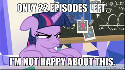 Size: 600x337 | Tagged: safe, edit, edited screencap, screencap, twilight sparkle, alicorn, pony, g4, sparkle's seven, chalkboard, duckface, end of ponies, female, floppy ears, memeful.com, pouting, solo, twilight sparkle (alicorn)