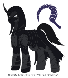 Size: 1274x1460 | Tagged: safe, artist:pyrus-leonidas, pony, unicorn, series:mortal kombat:defenders of equestria, armor, boots, cloak, clothes, crossover, curved horn, hood, horn, male, mask, mortal kombat, noob saibot, ponified, shoes, shoulder pads, signature, simple background, solo, stallion, transparent background