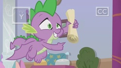 Size: 1280x720 | Tagged: safe, screencap, spike, dragon, g4, sparkle's seven, winged spike, wings