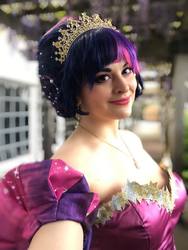 Size: 564x750 | Tagged: safe, artist:shelbeanie, twilight sparkle, human, g4, babscon, babscon 2019, beautiful, clothes, cosplay, costume, dress, irl, irl human, photo, purple, smiling