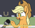 Size: 1200x950 | Tagged: safe, artist:heir-of-rick, applejack, earth pony, pony, g4, american football, dialogue, female, football field, mare, ponified, ponified meme, solo, sports