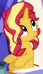 Size: 473x808 | Tagged: safe, screencap, sunset shimmer, pony, unicorn, equestria girls, equestria girls specials, g4, my little pony equestria girls: better together, my little pony equestria girls: spring breakdown, cropped, eyebrows, female, friendship throne, solo