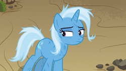 Size: 1280x720 | Tagged: safe, screencap, trixie, pony, unicorn, g4, road to friendship, bruised, female, mare, solo