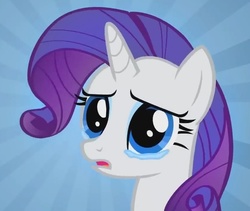Size: 843x711 | Tagged: safe, rarity, pony, unicorn, g4, putting your hoof down, crying, female, open mouth, solo, teary eyes