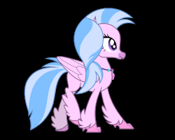 Size: 1146x917 | Tagged: safe, artist:shelikof launch, derpibooru exclusive, silverstream, classical hippogriff, hippogriff, g4, animated, black background, cute, diastreamies, female, gif, looking at something, loop, pocket ponies, show accurate, side view, simple background, solo, vector, walk cycle, walking