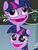Size: 1166x1532 | Tagged: safe, edit, screencap, twilight sparkle, alicorn, pony, best gift ever, sparkle's seven, chalkboard, comparison, crown, cute, discovery family logo, eye reflection, faic, female, forever, hard-won helm of the sibling supreme, mare, pudding face, reflection, solo, twilight sparkle (alicorn), twilight sparkle is best facemaker