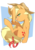 Size: 705x1000 | Tagged: safe, artist:nabebuta, applejack, earth pony, pony, g4, :p, abstract background, bow, cowboy hat, cute, female, hat, jackabetes, mare, profile, silly, solo, tail bow, tongue out