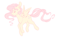 Size: 900x574 | Tagged: safe, artist:pekou, fluttershy, pegasus, pony, g4, 2015, cute, eyes closed, female, mare, pastel, profile, shyabetes, simple background, solo, transparent background