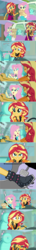 Size: 1282x8903 | Tagged: safe, edit, edited screencap, screencap, fluttershy, sunset shimmer, cat, driving miss shimmer, driving miss shimmer: fluttershy, equestria girls, g4, my little pony equestria girls: better together, car, comic, pedal, screencap comic