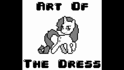 Size: 1280x720 | Tagged: safe, artist:rc88, rarity, pony, g4, 8-bit, animated, art of the dress, chiptune, female, game boy, music, solo, sound, webm, youtube link