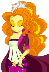 Size: 966x1409 | Tagged: safe, artist:rosemile mulberry, adagio dazzle, human, equestria girls, g4, my little pony equestria girls: rainbow rocks, clothes, clothes swap, eyes closed, female, implied aria blaze, implied sonata dusk, simple background, solo, white background