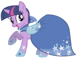 Size: 1261x945 | Tagged: safe, artist:j-pinkie, twilight sparkle, pony, unicorn, g4, suited for success, clothes, dress, female, gala dress, grand galloping gala, hoof shoes, looking at you, mare, open mouth, raised hoof, simple background, smiling, solo, transparent background, twilight sparkle's first gala dress, unicorn twilight, vector