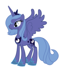 Size: 1400x1572 | Tagged: safe, artist:durpy, princess luna, alicorn, pony, g4, female, mare, s1 luna, simple background, solo, spread wings, transparent background, wings