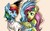 Size: 1000x625 | Tagged: safe, artist:初茗茉上tzxj, fluttershy, rainbow dash, pegasus, pony, the count of monte rainbow, g4, clothes, ear fluff, edmond dantes, female, flower, flower in hair, lesbian, mercedes, open mouth, rainbow dantes, ship:flutterdash, shipping, shycedes, simple background, smiling, spread wings, the count of monte cristo, wings