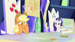 Size: 1280x720 | Tagged: safe, edit, screencap, applejack, rarity, spike, twilight sparkle, alicorn, dragon, earth pony, pegasus, pony, unicorn, g4, sparkle's seven, animated, animation error, book, chalkboard, cutie map, disappear, disappearing, discovery family logo, female, male, mare, no mercy (band), open mouth, patrick star, sound, spongebob squarepants, teleportation, the spongebob squarepants movie, the x files, twilight sparkle (alicorn), webm, where do you go, winged spike, wings