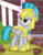 Size: 400x509 | Tagged: safe, screencap, windstorm, pegasus, pony, g4, sparkle's seven, armor, background pony, brick, cropped, female, grin, guardsmare, helmet, hoof shoes, mare, name suggestion in the comments, pegasus royal guard, royal guard, royal guard armor, smiling, solemn canterlot marshal, solo
