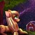 Size: 2048x2048 | Tagged: safe, artist:cali luminos, applejack, earth pony, pony, g4, apple, beautiful, cute, digital art, farm, female, food, high res, night, nostalgia, solo, stars, sweet apple acres, tree